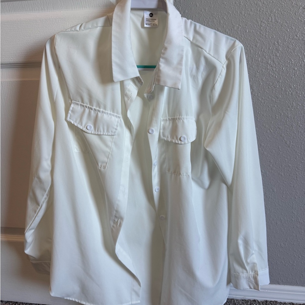 Women's White Button Down Shirt